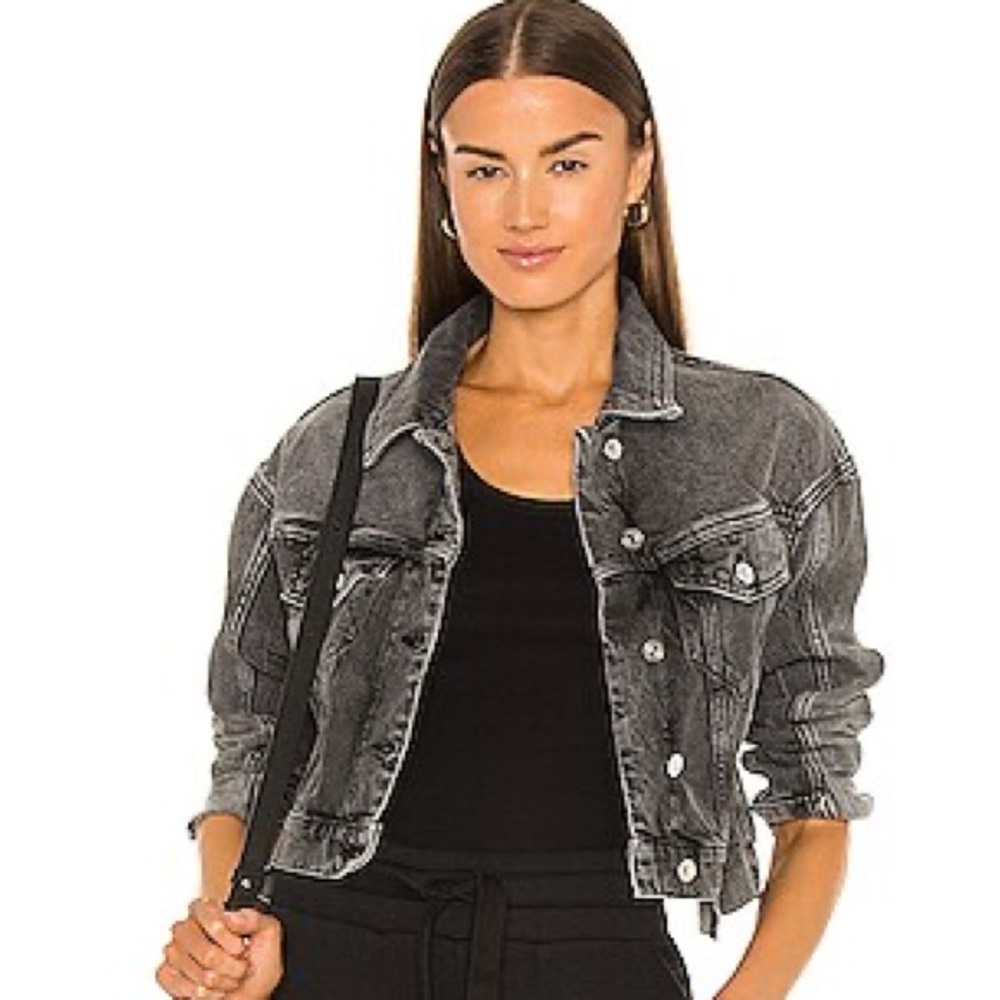 AllSaints Two Tone Jacket Washed Grey